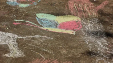 Children's drawings. Camera movement 2 Stock Footage 34753245