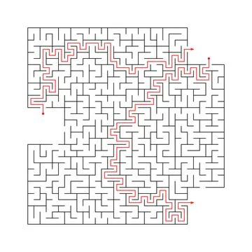 Children's educational game finding the right way. The maze is a puzzle. Stock Illustration