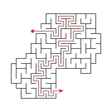 Children's educational game finding the right way. Stockillustratie