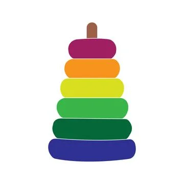 Children's educational toy icon Stock Illustration