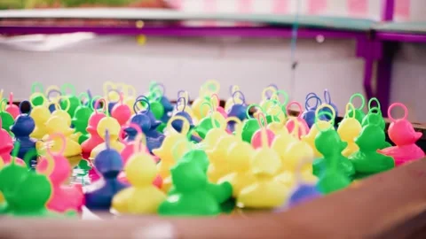 Children's entertainment at the carnival. Selective sharpness. Stock Footage 248082248