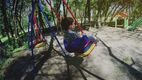 Children's entertainment in the open spring Stock Footage 75609749