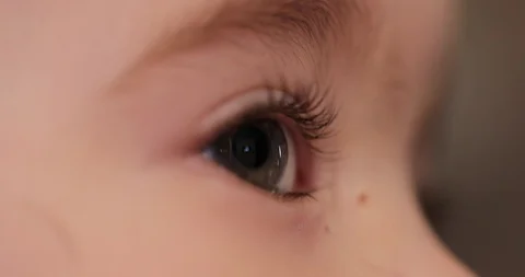 Children's eyes macro Stock Footage 89043945