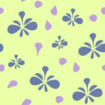 Childrens funny patterns. Seamless abstract pattern on a yellow light backgro Stock Illustration