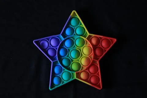 Children's game to practice creativity in the shape of a star Stock Photos