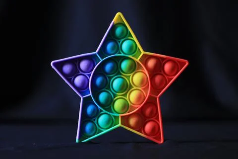 Children's game to practice creativity in the shape of a star Stock Photos