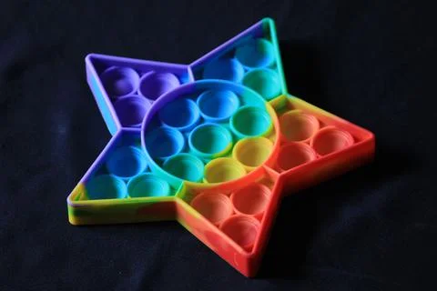 Children's game to practice creativity in the shape of a star Stock Photos