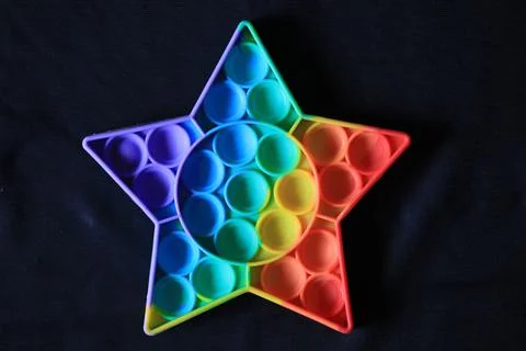 Children's game to practice creativity in the shape of a star Stock Photos