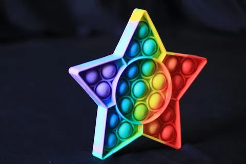 Children's game to practice creativity in the shape of a star Stock Photos