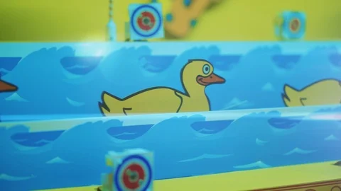 Children's gaming machine with ducks.  Stock Footage 106090494