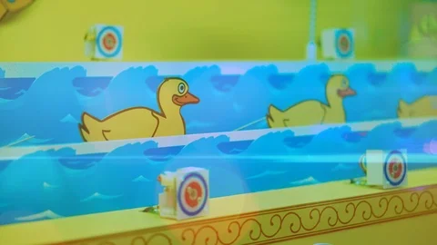 Children's gaming machine with ducks.  Stock Footage 106090516