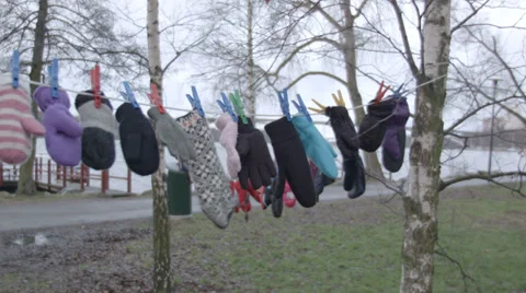 Childrens Gloves Video stock 33787793