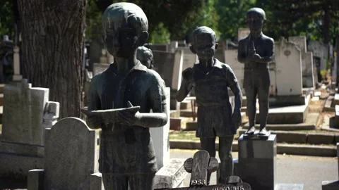 Children's graveyard Stock Footage 156556911