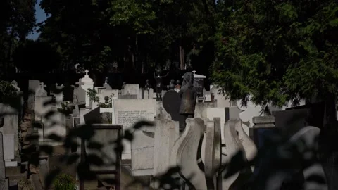 Children's graveyard Stock Footage 156570933