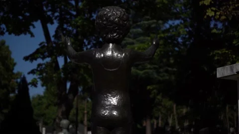 Children's graveyard Stock Footage 156572266
