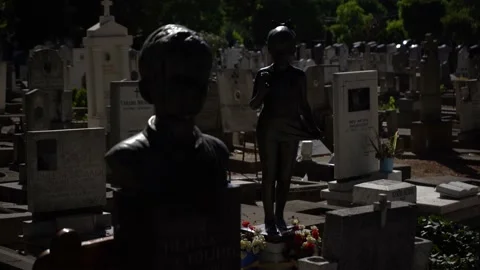 Children's graveyard Stock Footage 156572905