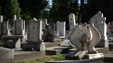 Children's graveyard Stock Footage 156575534