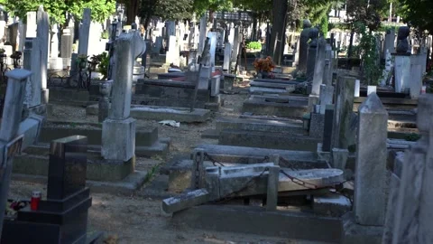 Children's graveyard Stock Footage 156575848