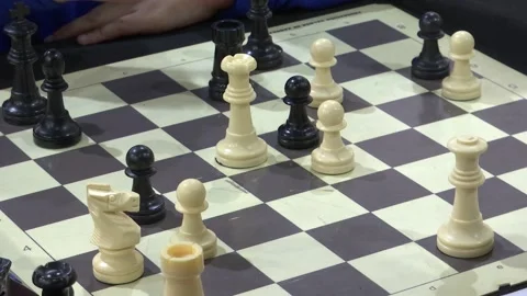 CHILDRENS HAND PLAYING CHESS Stock Footage 100199572