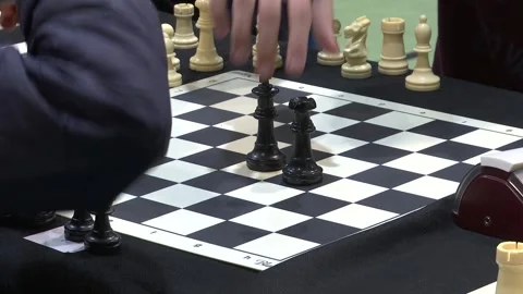 CHILDRENS HAND PLAYING CHESS Stock Footage 100200094