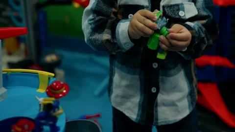 Children's hands playing with toys Stock Footage 270462537