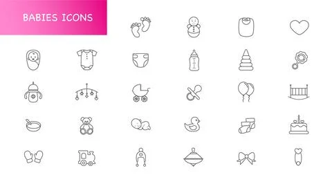 Children's icons Stock Illustration