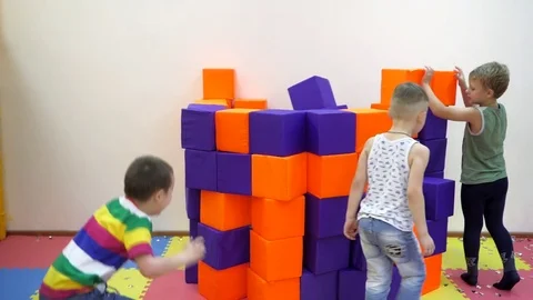 Children's indoor games. Stock Footage 81978933
