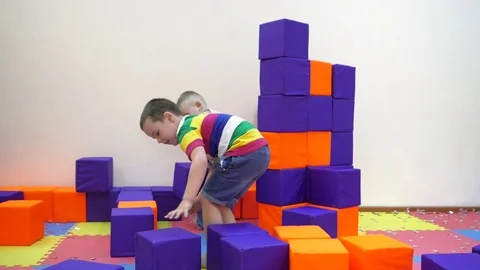 Children's indoor games. Stock Footage 81980084