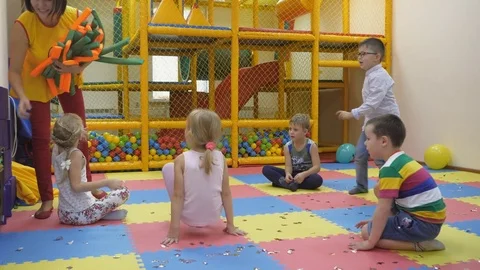 Children's indoor games. Stock Footage 82757008
