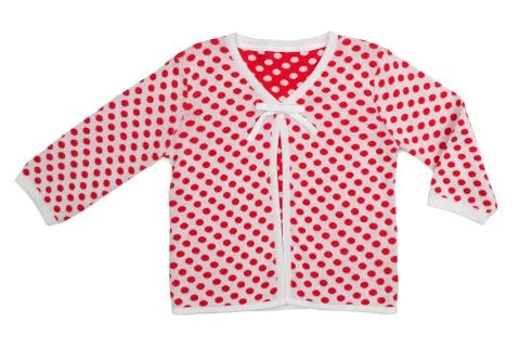 Children's jacket with polka dots Stock Photos