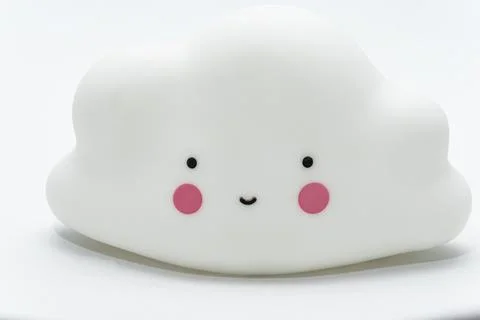 Children's light in the shape of a cloud isolated on a white background. Stock Photos