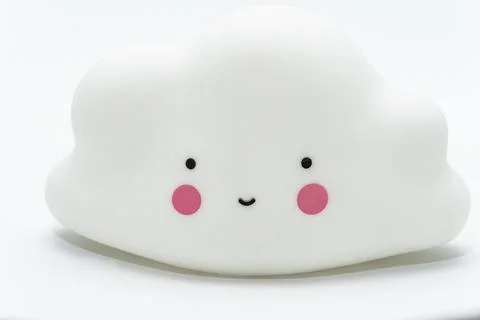 Children's light in the shape of a cloud isolated on a white background Stock Photos