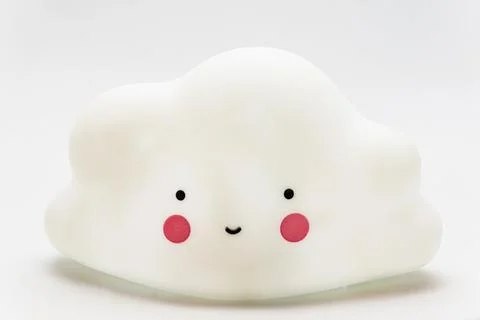 Children's light in the shape of a cloud isolated on a white background Stock Photos