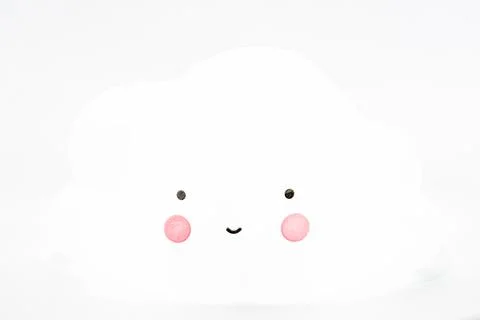 Children's light in the shape of a cloud isolated on a white background Stock Photos