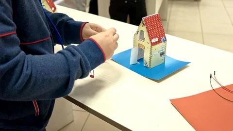 Children's makes science technology engineering project Stock Footage 86271054