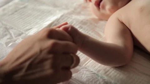Children's massage at home 스톡 동영상 70178373