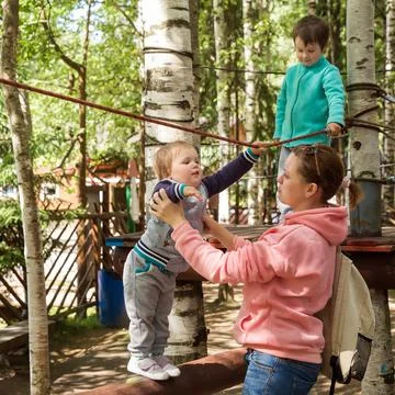 Children's obstacle Course Stock Photos