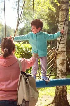 Children's obstacle Course Stock Photos
