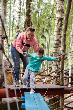 Children's obstacle Course Foto stock