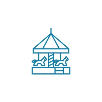 Children's park linear icon concept. Children's park line vector sign, symbol Ilustración de archivo