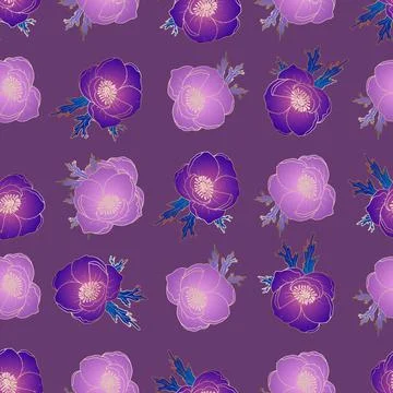 Childrens pattern. Background from beautiful leaves with golden lines. Blue a Stock Illustration