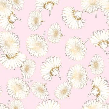 Children's pattern. Floral background. Beige background. Texture of golden Stock Illustration