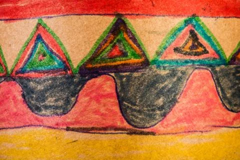 Children's patterns ornaments Stock Photos