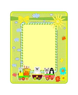 Children's photo framework.  handmade. vector illustration. Stock Illustration