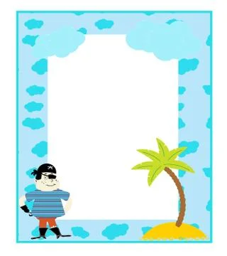 Children's photo framework vector Stock Illustration