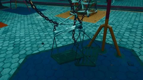 Children's play areas that cannot be entered can used for newspaper cover Stock Illustration