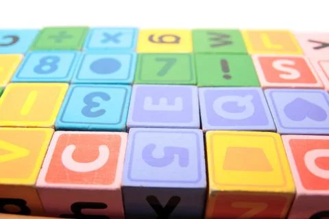 Childrens play blocks Stock Photos