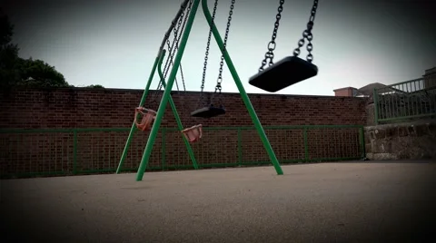 Childrens play ground stylized hard light creepy Video stock 63763534