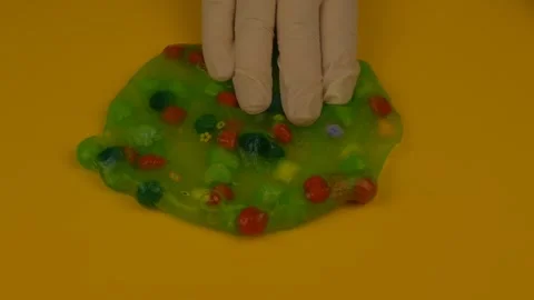 Children's Play Silicone Slime Stock Footage 297774121