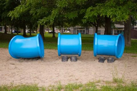 Children's play structure in the park Stock Photos